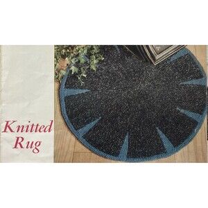 Vintage 1940's Knitted STARBURST HOUSE RUG Pattern 28"